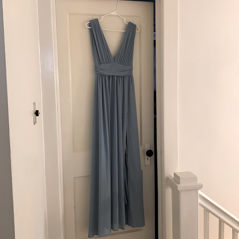 Lulus Heavenly Hues Light Blue Long Dress